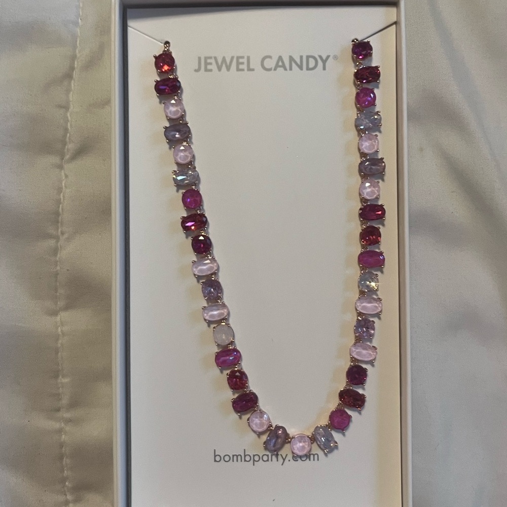 Bomb Party Jewel Candy - The Emery- Elegant Pink and Purple Beaded Necklace